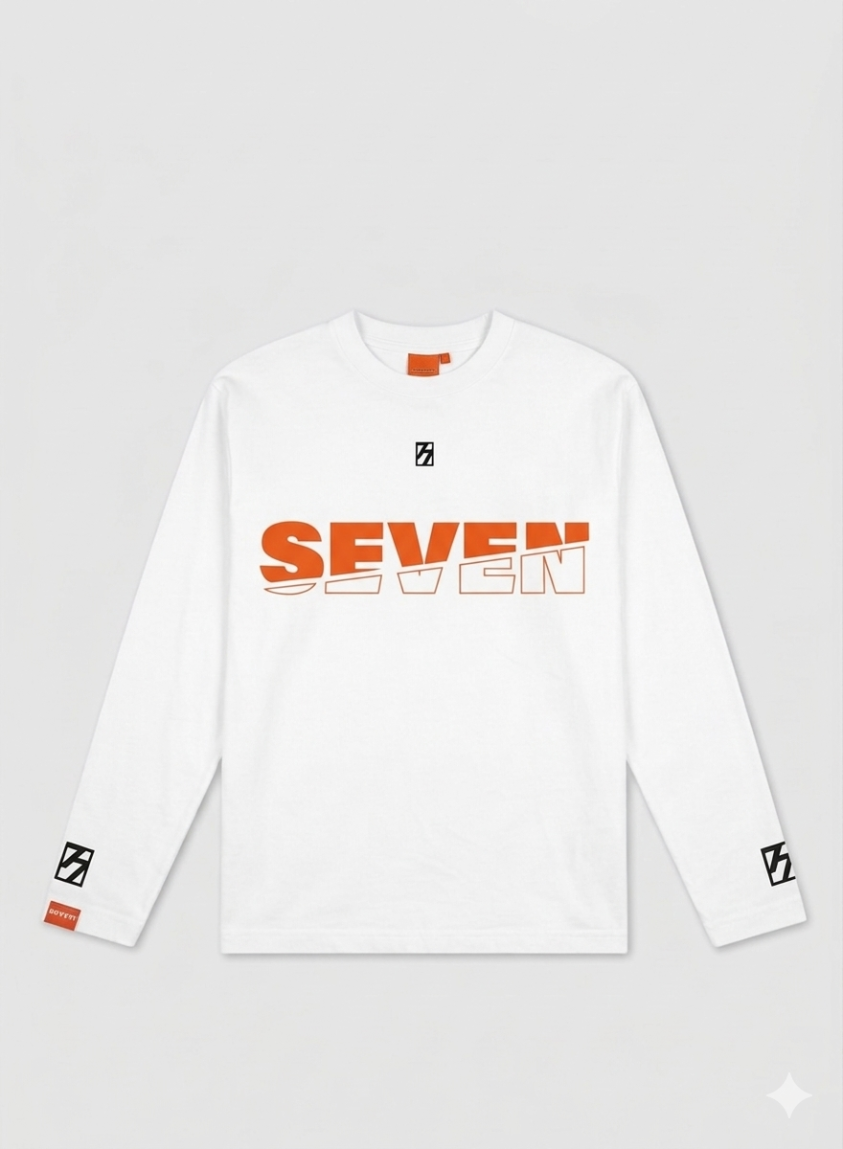 Seven Longsleeve | Oranje edition white