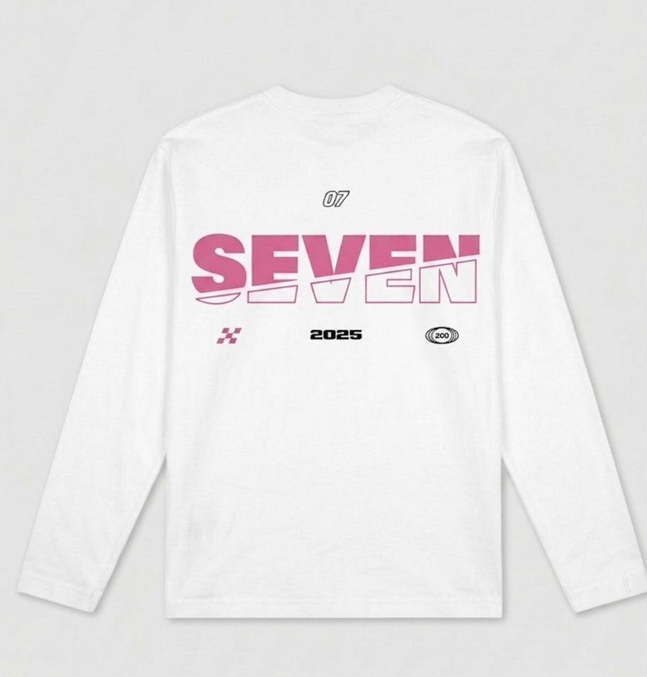 Seven Longsleeve | White/Pink