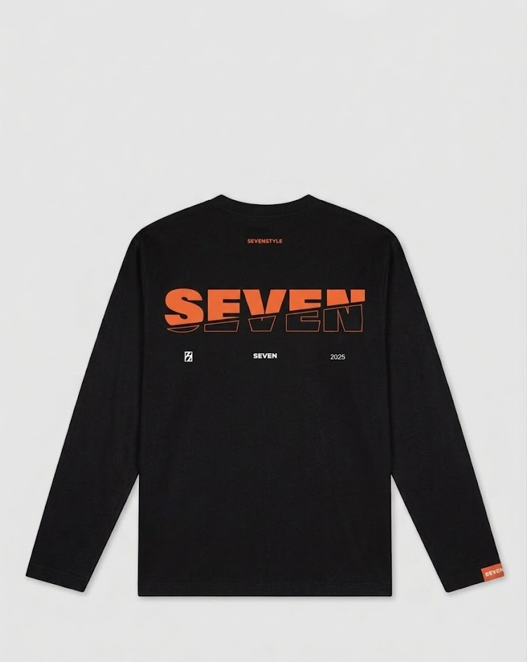 Seven Longsleeve | Oranje edition Black