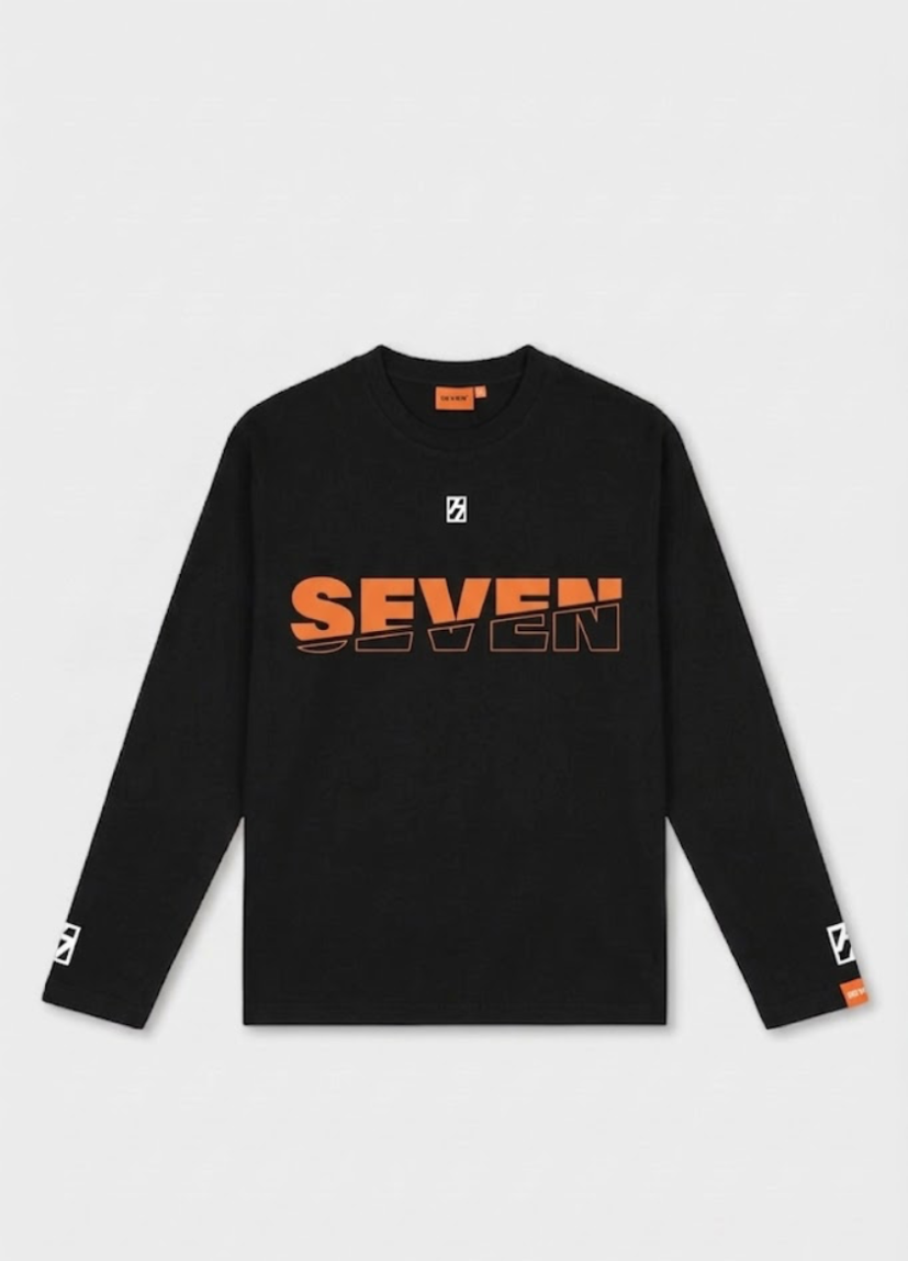 Seven Longsleeve | Oranje edition Black