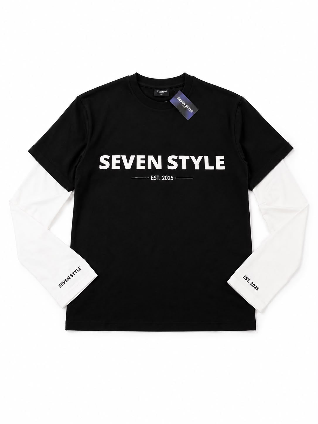 Seven Style Longsleeve Black Whith