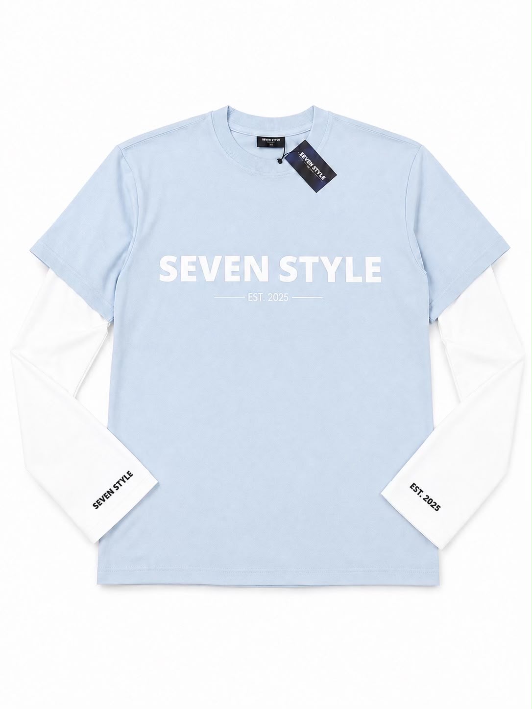 Seven Style Longsleeve blue white
