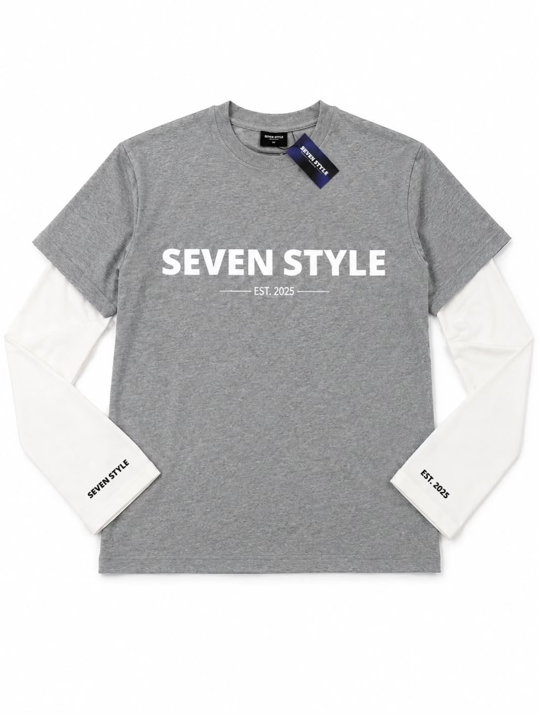 Seven Style Longsleeve Grey Whith