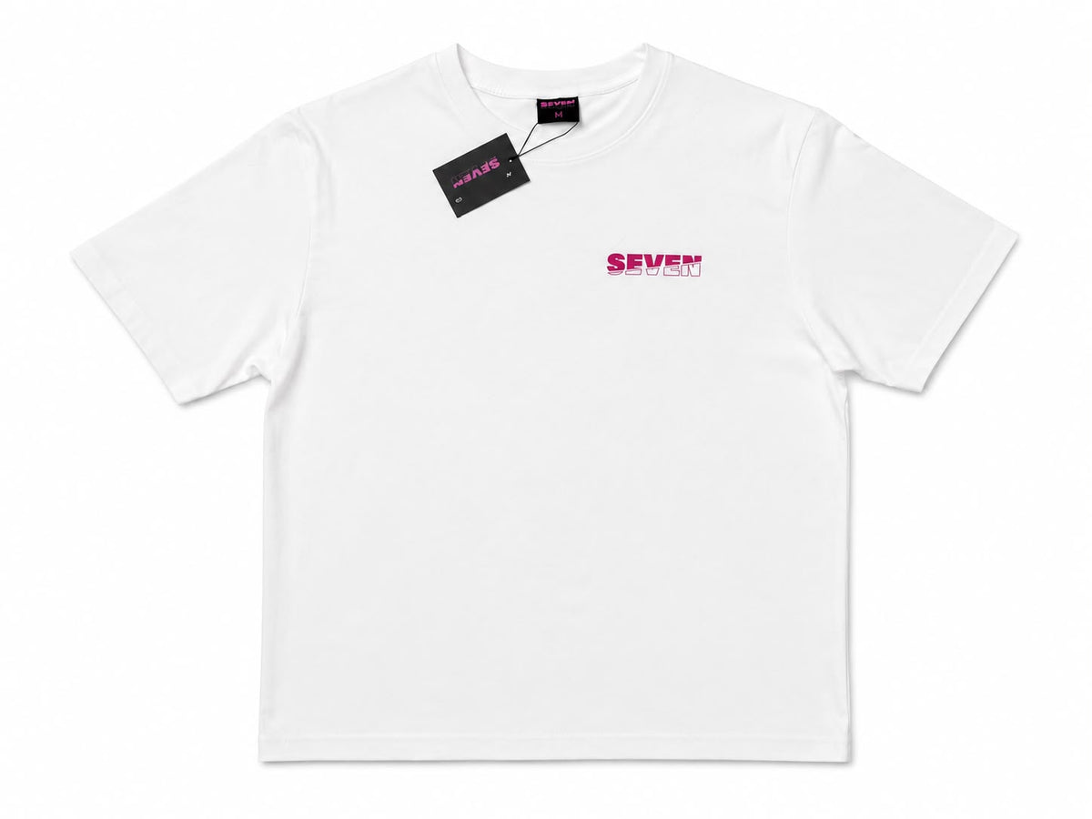 Seven T shirt Pink White