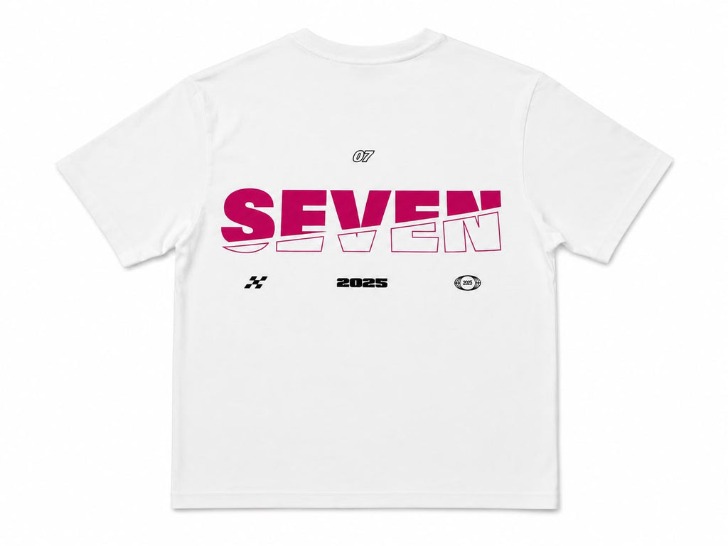 Seven T shirt Pink White